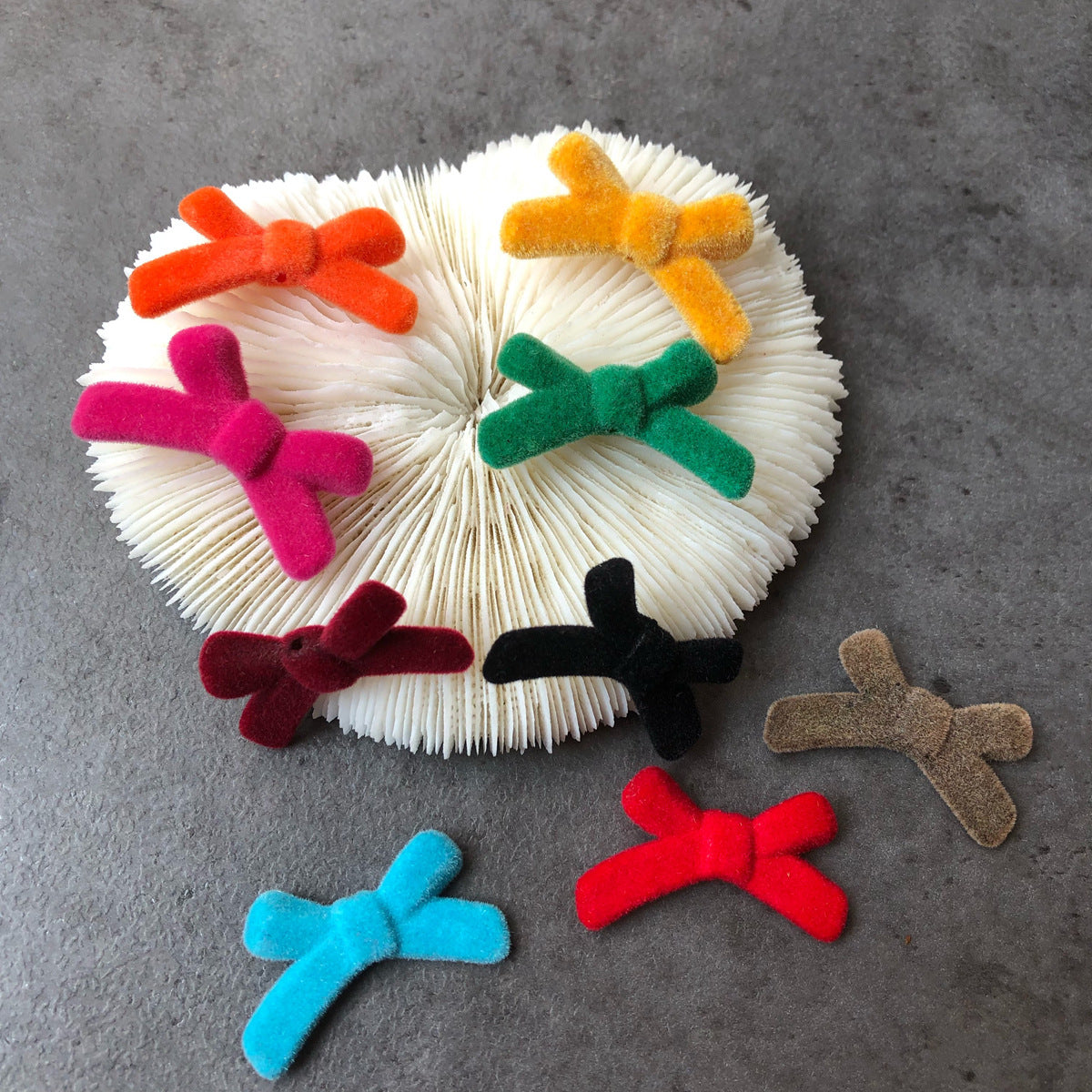 Wholesale 10PCS Flocking Cross Bow DIY Jewelry Accessories Beads